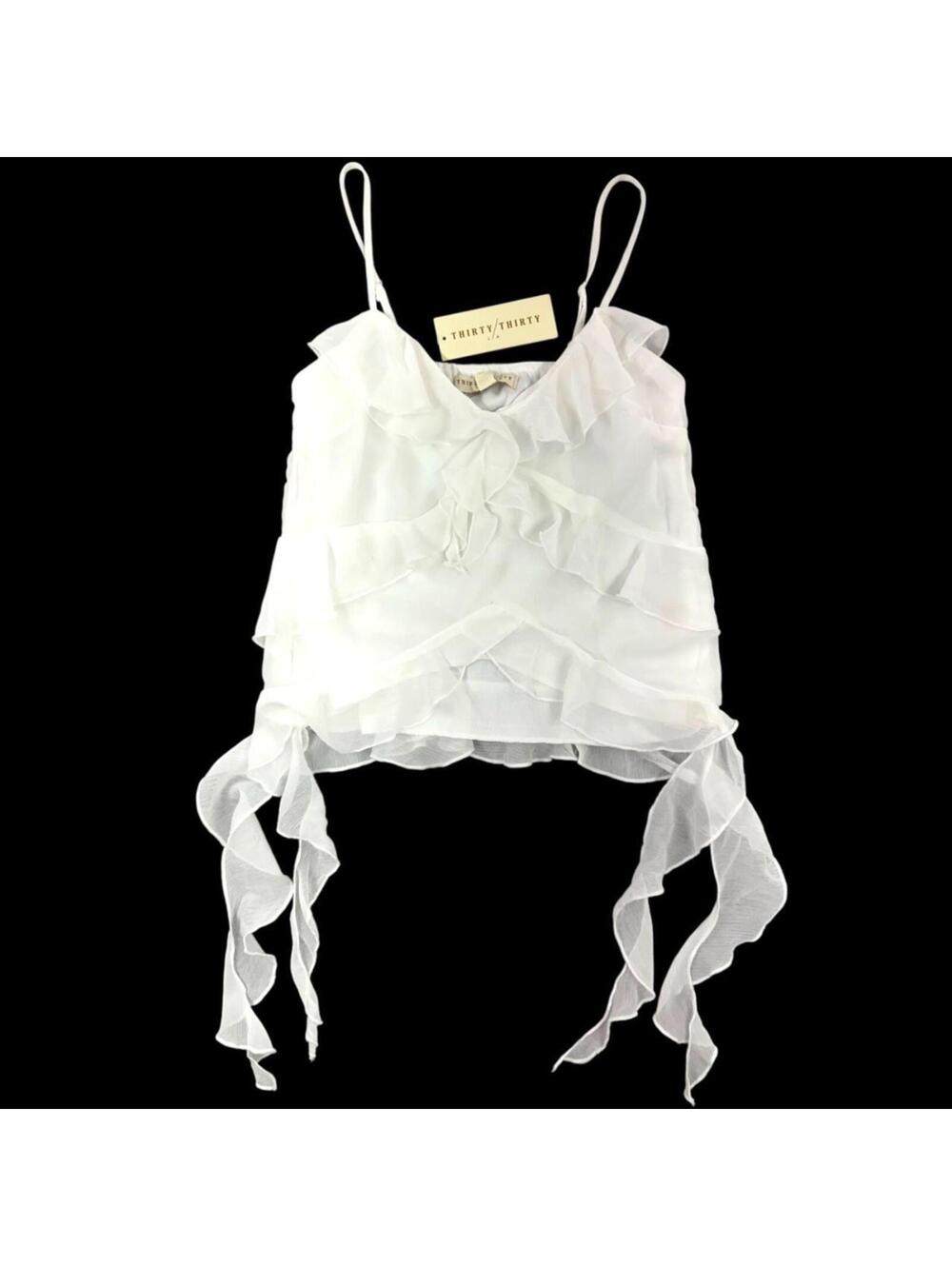 Fairycore‎ Thirty/Thirty Ruffled Spaghetti Strap Blouse